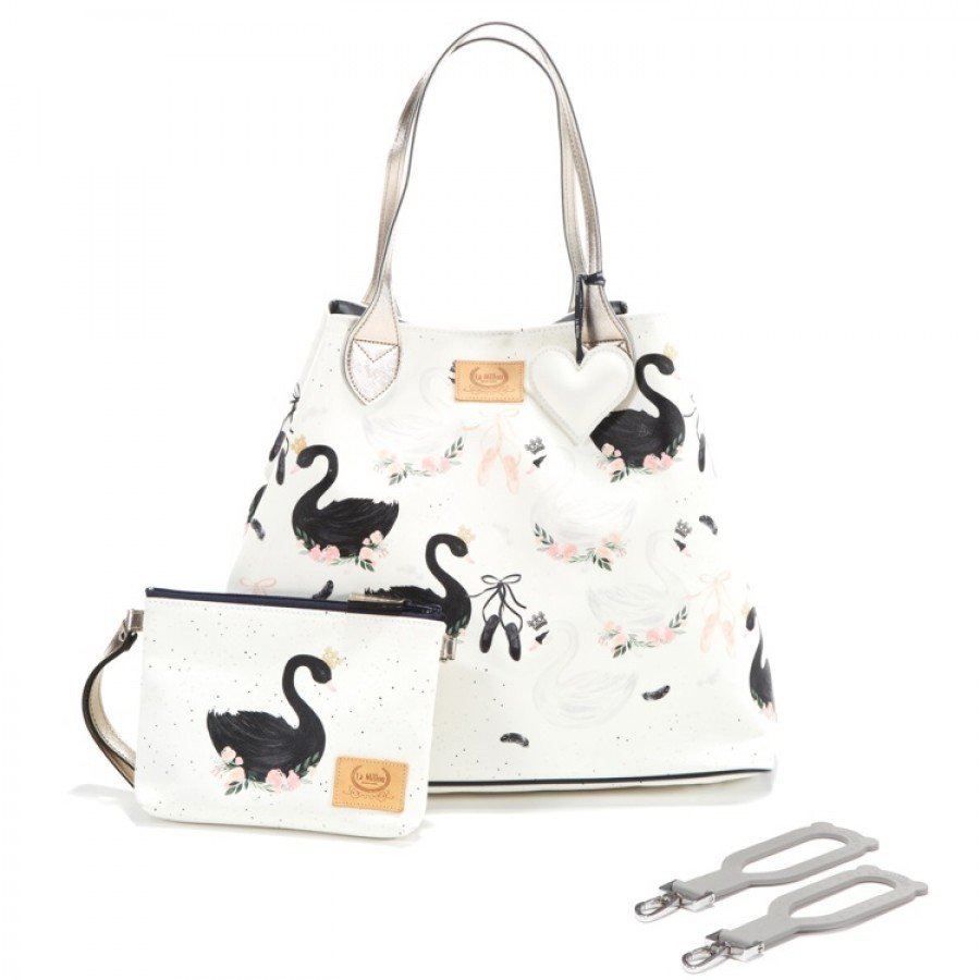 La Millou - Torba Large z saszetką - Moonlight Swan - Premium by Katarzyna Zielińska - Esy Floresy 