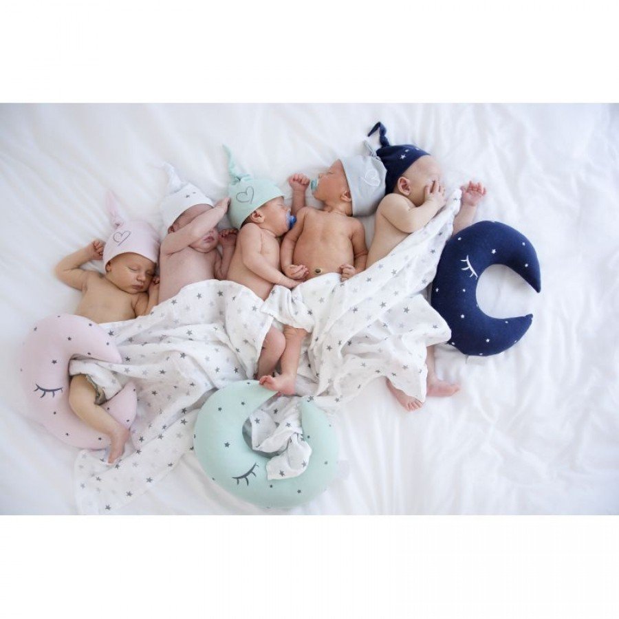 Effiki - Czapeczka 100% bawełny - Pudrowy róż z Sercem 0-1m - Esy Floresy 