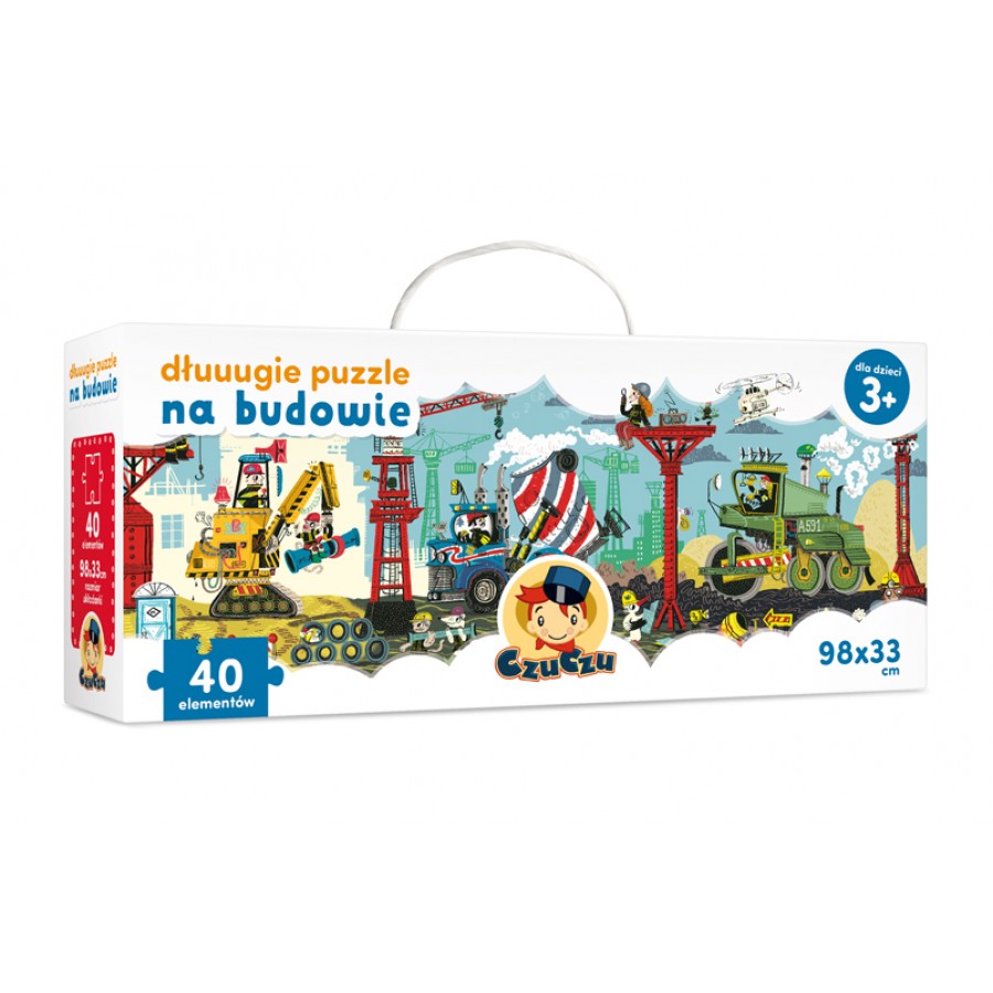 CzuCzu Dłuuugie puzzle Na budowie dla dzieci 3+ - Esy Floresy 