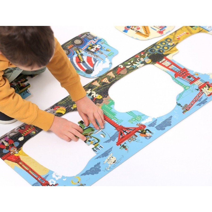 CzuCzu Dłuuugie puzzle Na budowie dla dzieci 3+ - Esy Floresy 