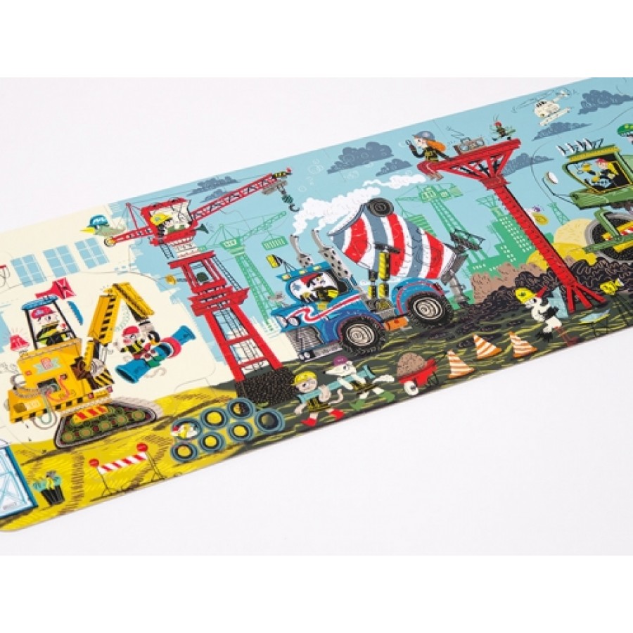 CzuCzu Dłuuugie puzzle Na budowie dla dzieci 3+ - Esy Floresy 