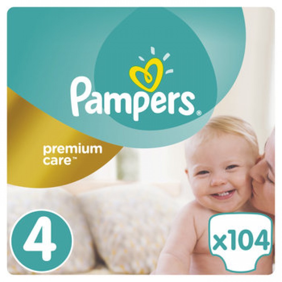 PAMPERS PREMIUM CARE 4 MAXI Pieluchy 8-14 kg - 104 szt. - Esy Floresy 