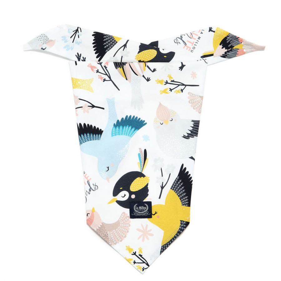 La Millou - TRÓJKĄTNA CHUSTKA - CUTE BIRDS VIVID - Esy Floresy 