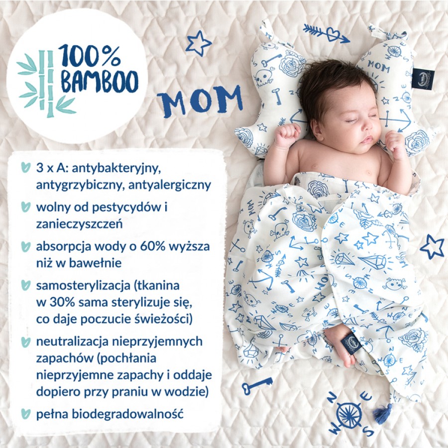 La Millou - BAMBUSOWY OTULACZ MGIEŁKA FRINGE - CUTE BIRDS VIVID - Esy Floresy 