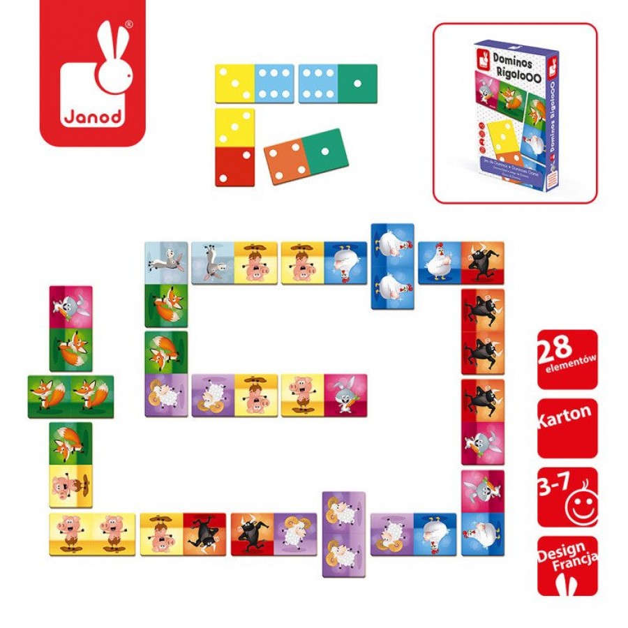 Janod - Domino Zwierzęta Rigolooo - Esy Floresy 