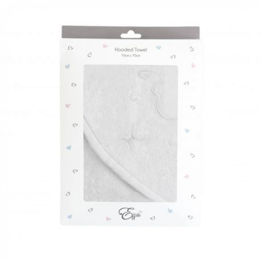 Effiki - Ręcznik z kapturkiem - Owieczka , Biały z białą lamówką  - Esy Floresy 