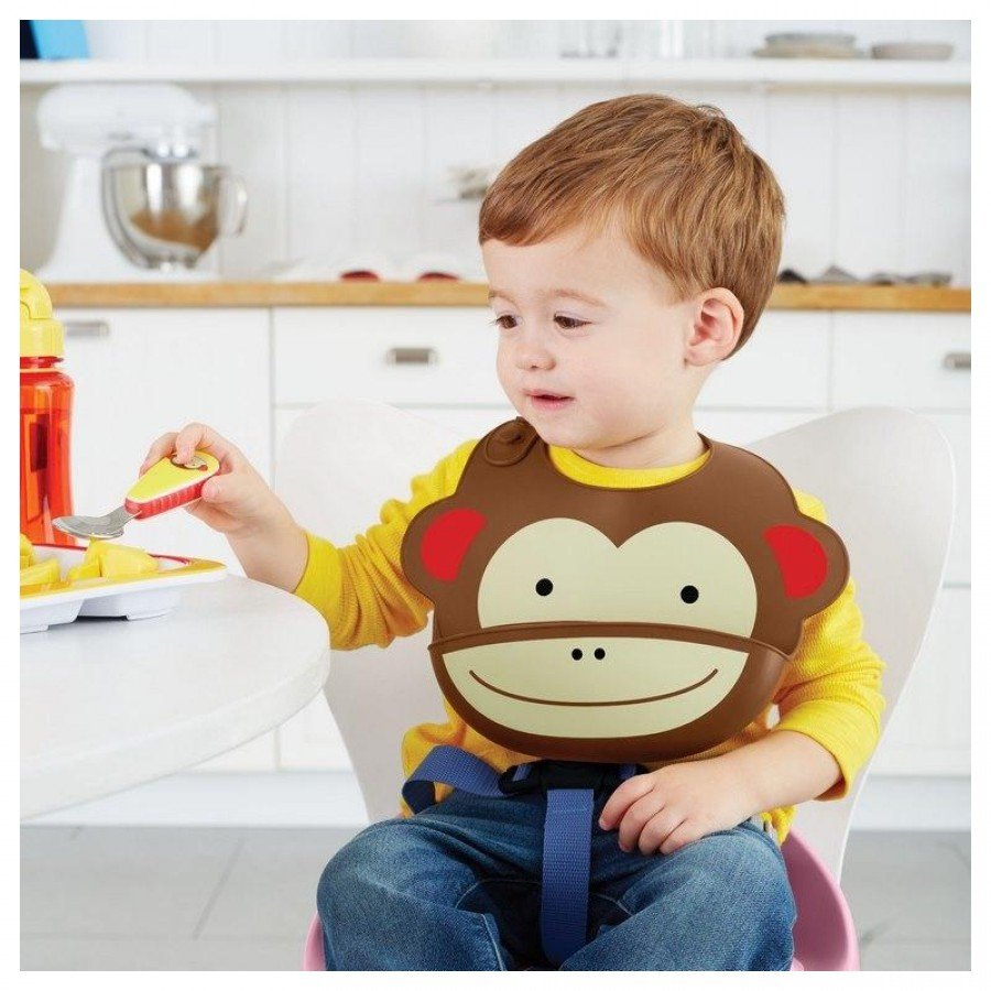 Skip Hop - Śliniak silikonowy Zoo Małpa - Esy Floresy 