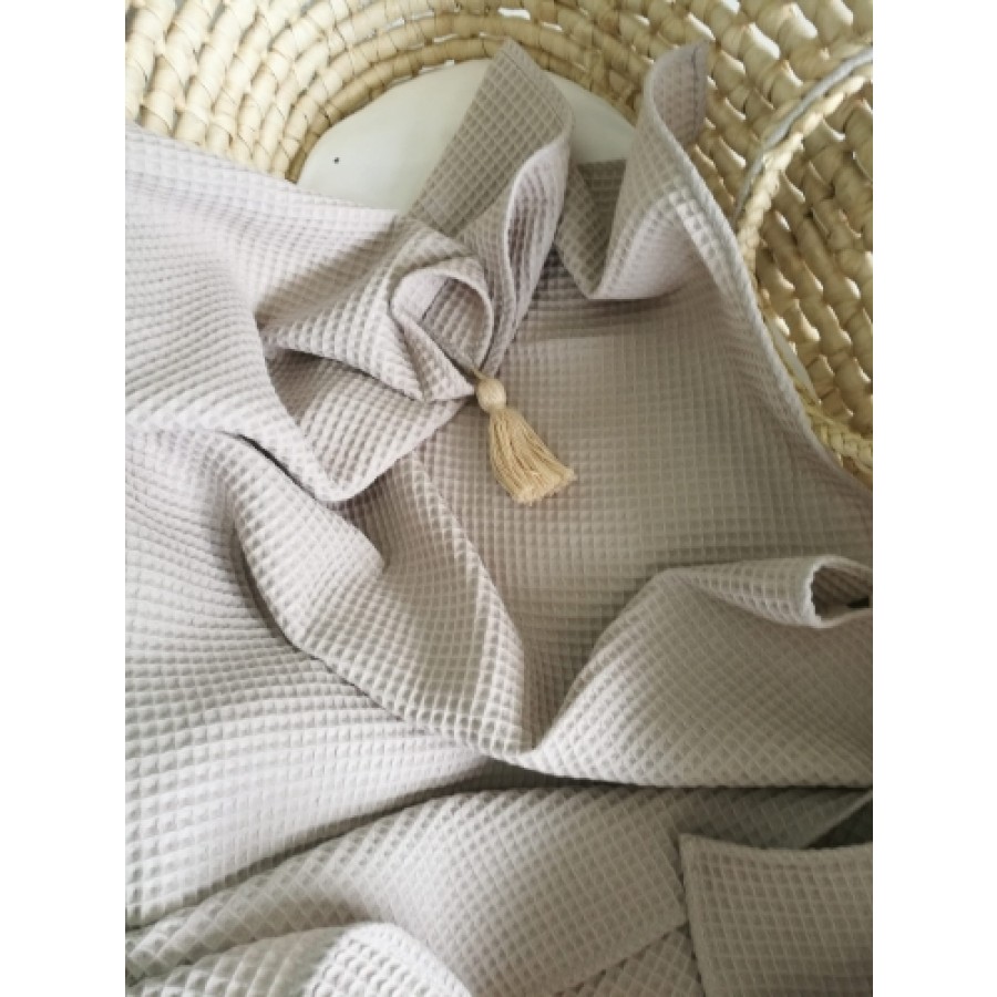 ZuMiZou - Kocyk bawełna wafelek - Beż 70x100. - Esy Floresy 