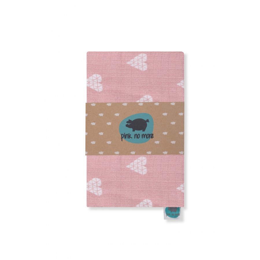 Pink no more - Otulacz muślinowy - serce róż . - Esy Floresy 