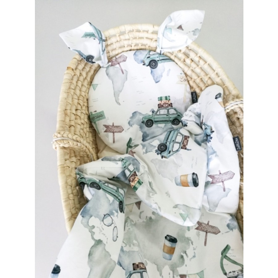 ZuMiZou - Komplet pościeli S bawełna dookoła świata podusia uszatka . - Esy Floresy 