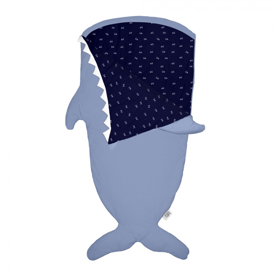Baby Bites - Śpiworek zimowy Shark (2-6 lat) Slate Blue - Esy Floresy 