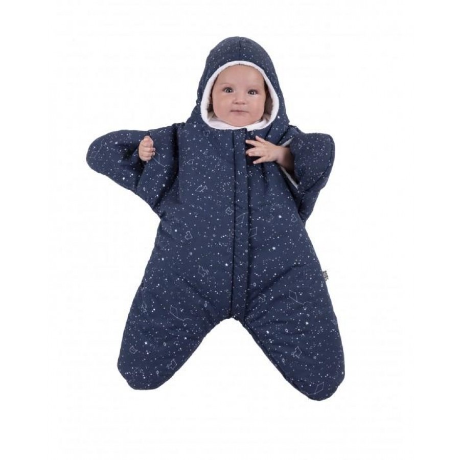 Baby Bites - Kombinezon zimowy Star (3-6 miesięcy) Navy Blue - Esy Floresy 