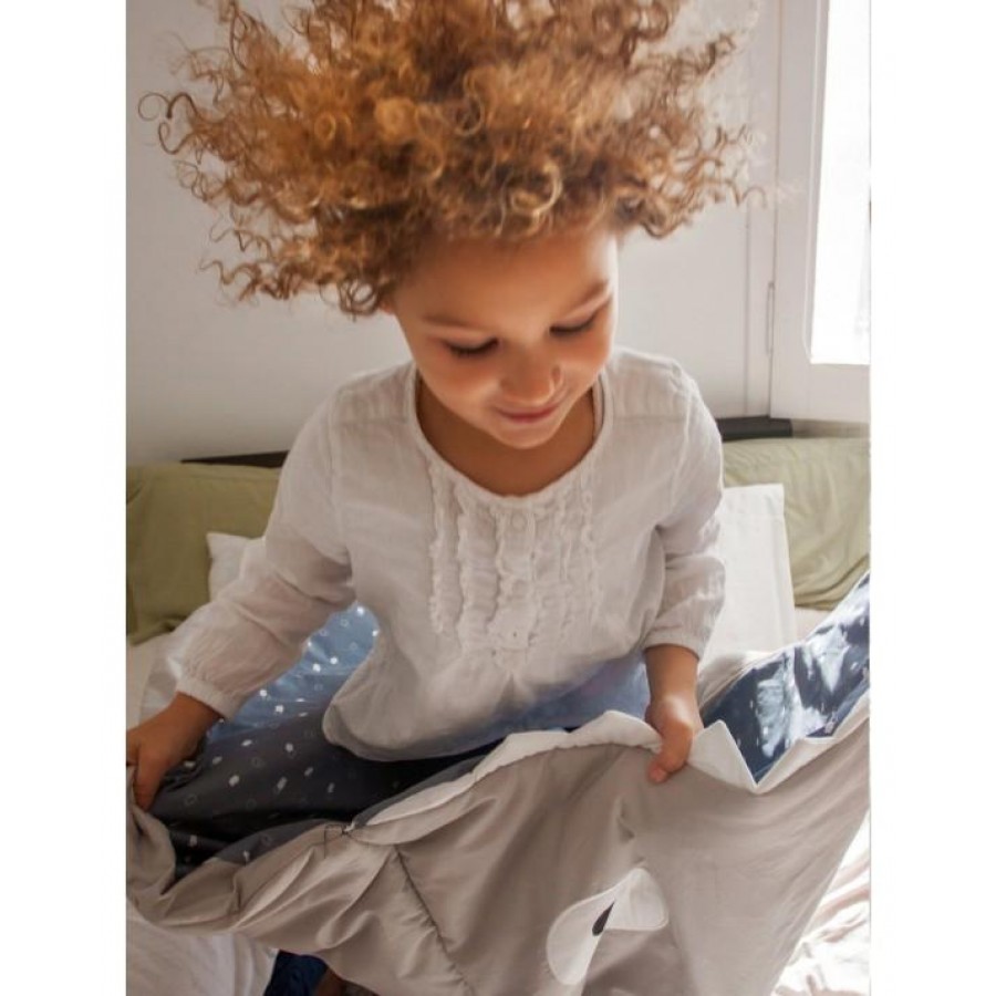 Baby Bites - Śpiworek letni Shark (2-6 lat) Stone/Blue - Esy Floresy 