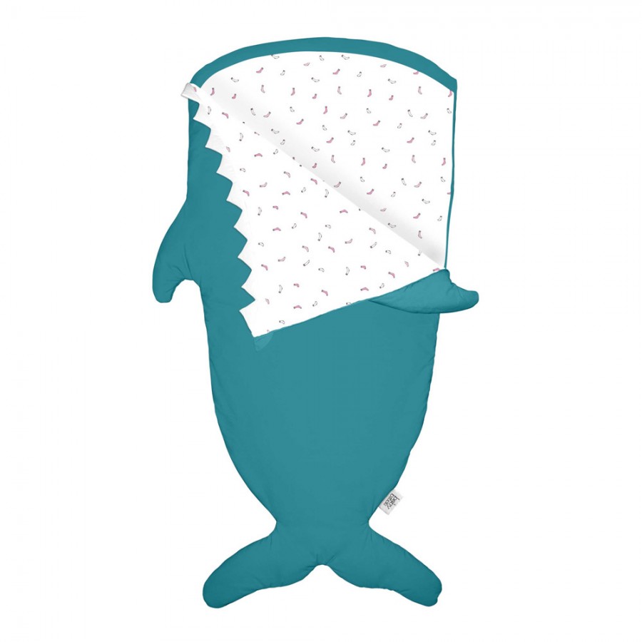 Baby Bites - Śpiworek letni Shark (2-6 lat) Emerald Green - Esy Floresy 