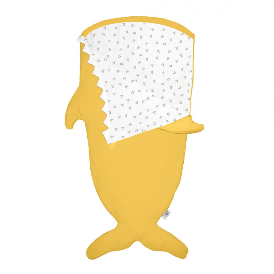 Baby Bites - Śpiworek zimowy Shark (2-6 lat) Mustard Yellow - Esy Floresy 