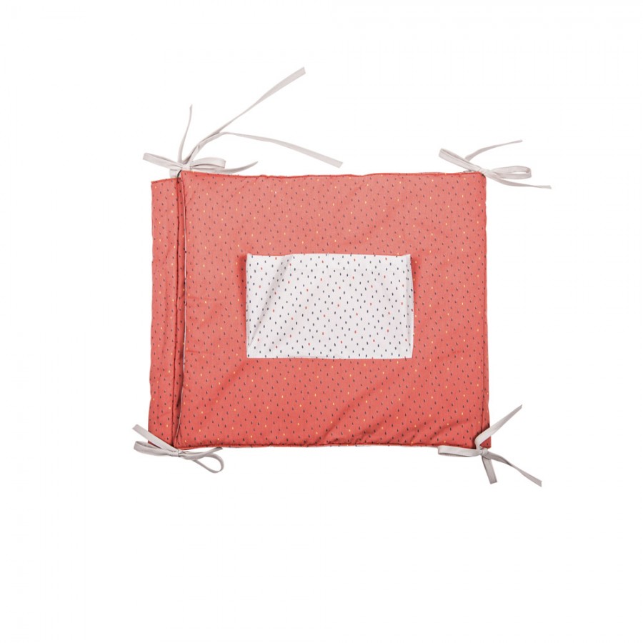 Baby Bites - Ochraniacz do łóżeczka 148 x 40 cm Shell Beige/Coral - Esy Floresy 