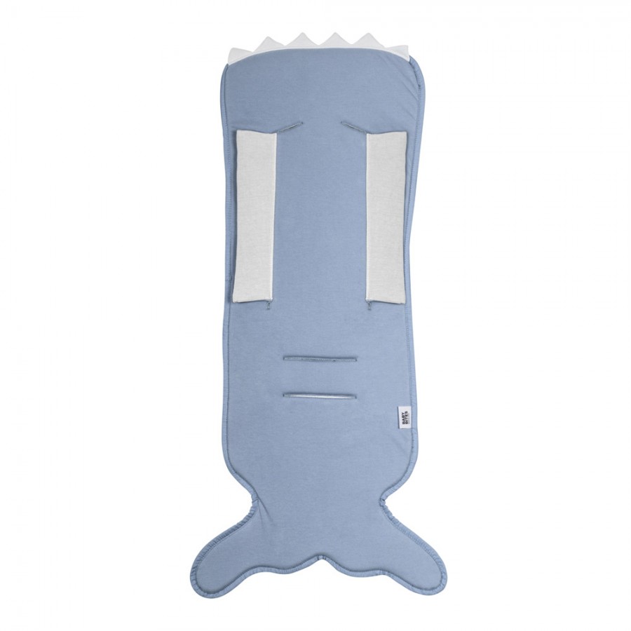 Baby Bites - Wkładka do wózka z bawełny organicznej Fish Tail Slate Blue - Esy Floresy 
