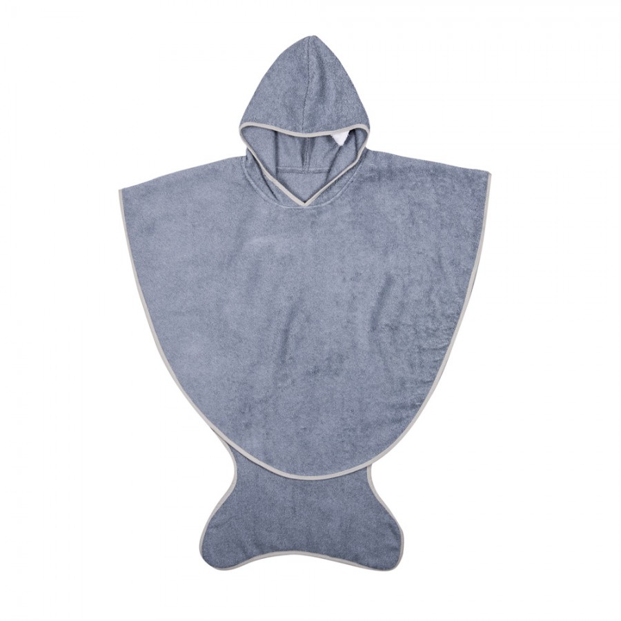 Baby Bites - Poncho (3-6 lat) Fish Tail Slate Blue - Esy Floresy 