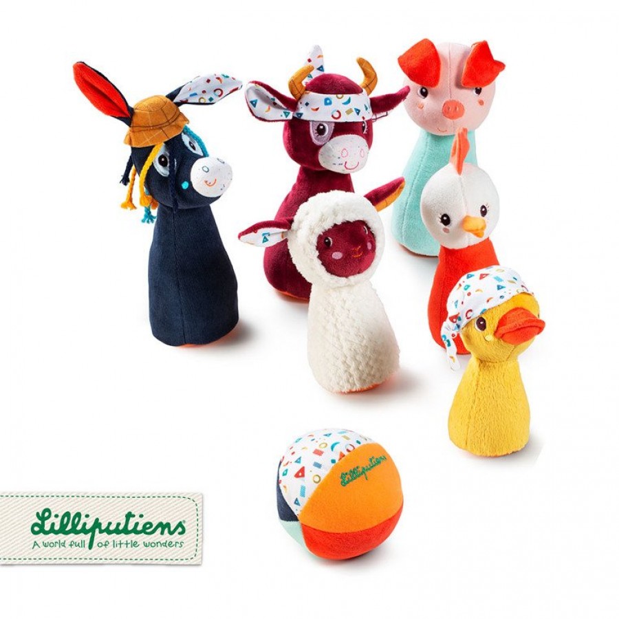 LILLIPUTIENS - Kręgle z piłką - dzwoneczkiem Farma NOWA KOLEKCJA 12 m+ - Esy Floresy 