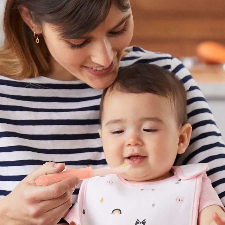 Skip Hop - Zestaw łyżeczek turystycznych Easy-Fold Grey/Soft Coral - Esy Floresy 