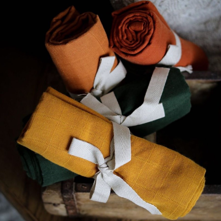 Filibabba - Pieluszka muślinowa 65 x 65 cm Golden Mustard - Esy Floresy 