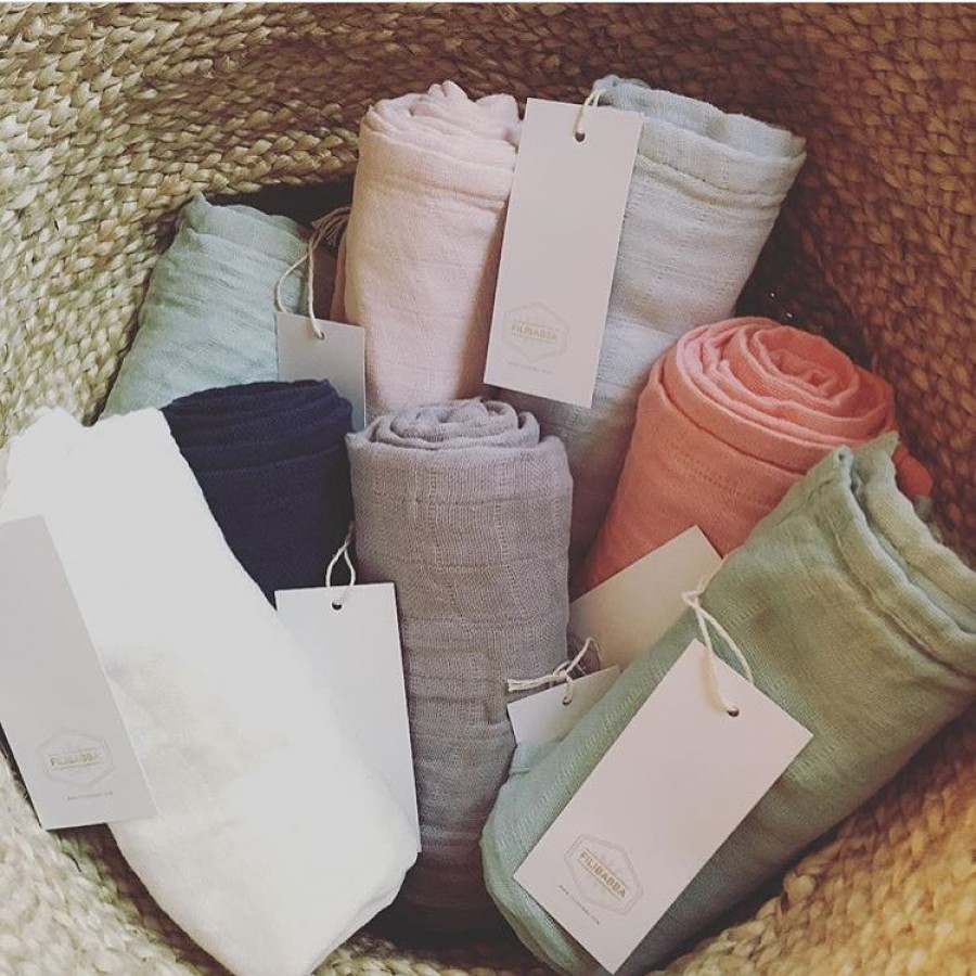 Filibabba - Pieluszka muślinowa 65 x 65 cm Olive - Esy Floresy 