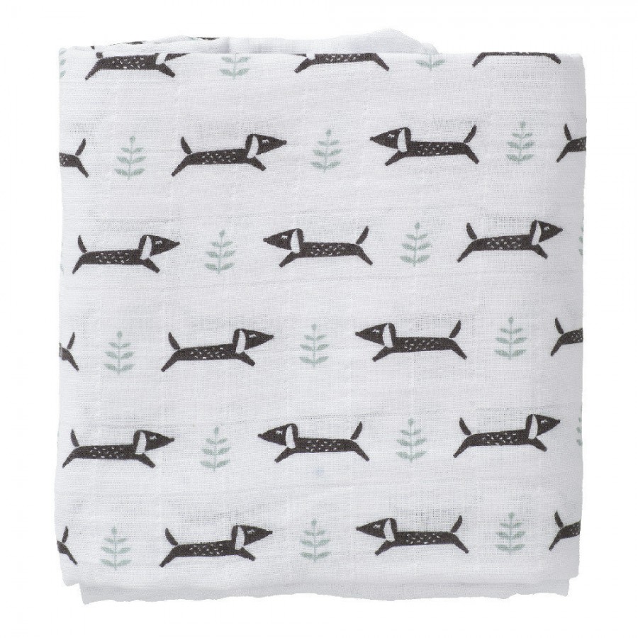 Fresk - Pieluszki muślinowe zestaw 2 szt. 120 x 120 cm Piesek - Esy Floresy 