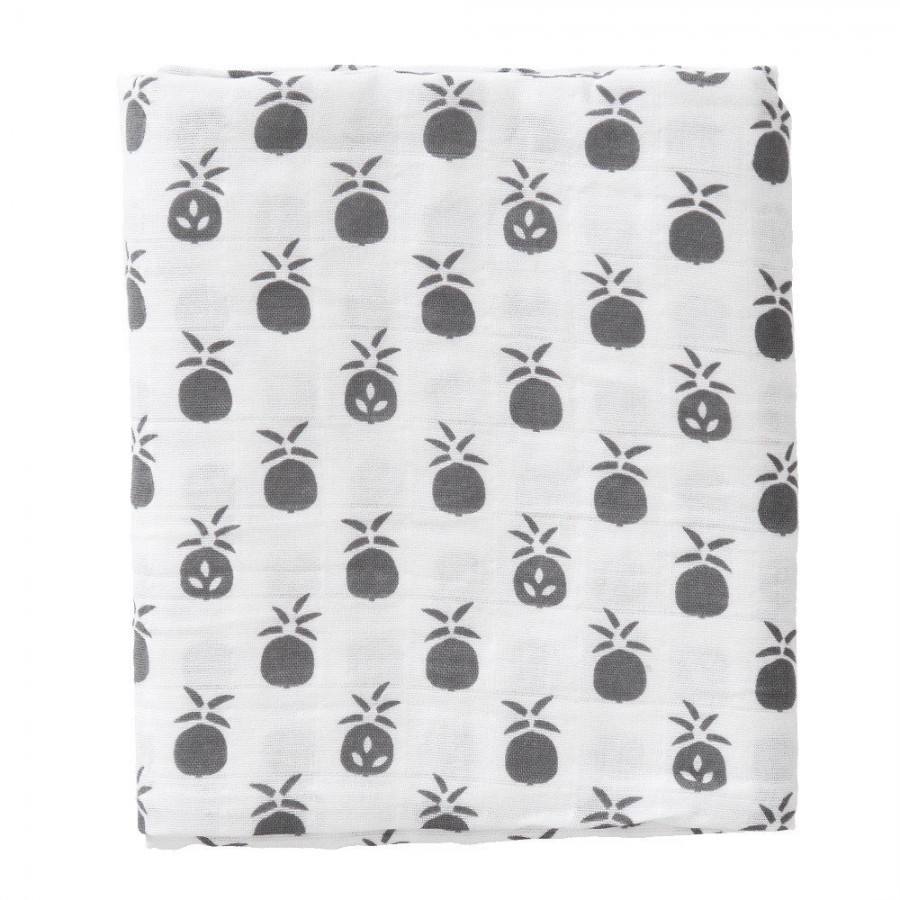 Fresk - Pieluszki muślinowe zestaw 2 szt. 120 x 120 cm Ananas - Esy Floresy 