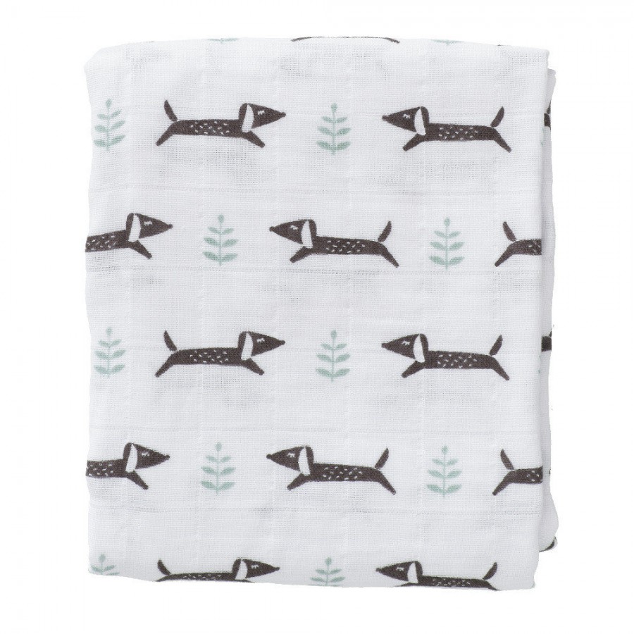 Fresk - Pieluszki muślinowe zestaw 2 szt. 70 x 60 cm Piesek - Esy Floresy 