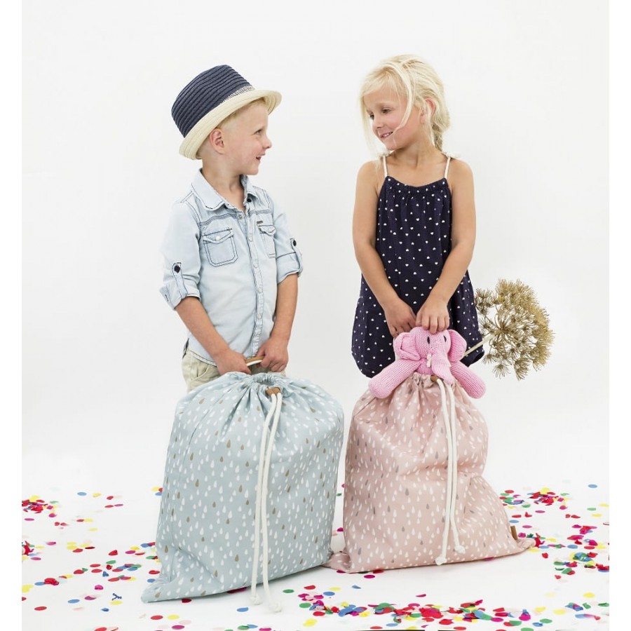 Fresk - Torba na zabawki Kropelki Pink - Esy Floresy 