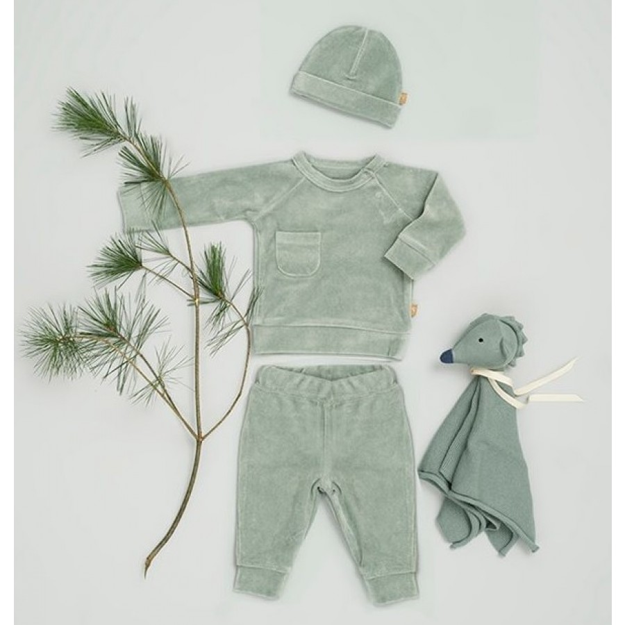 Fresk - Spodenki welurowe 0-3 miesięcy Ash rose - Esy Floresy 