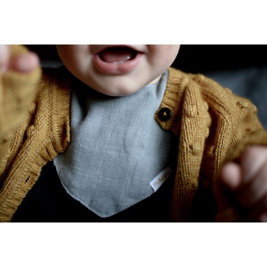 Filibabba - Śliniak muślinowy Grey - Esy Floresy 