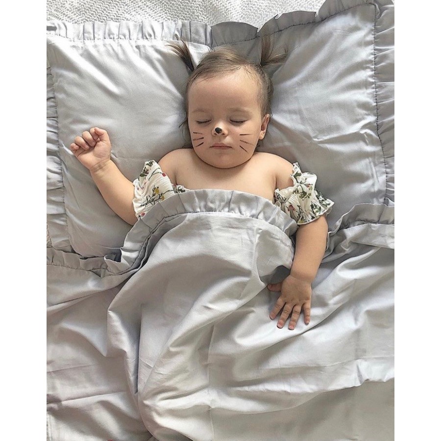 Bon Bon Kids - Pościel szara z falbanką - Esy Floresy 