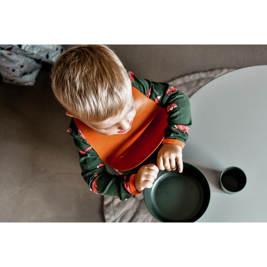 Filibabba - Śliniak gumowy z kieszonką Powder Blue - Esy Floresy 