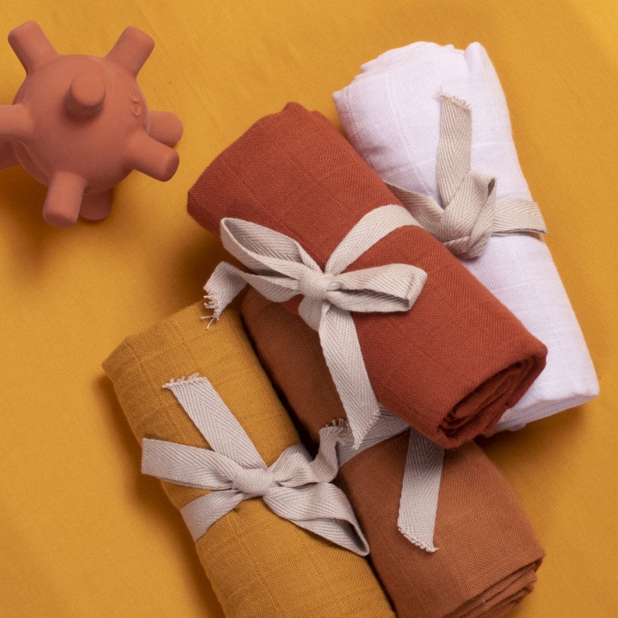 Filibabba - Pieluszka muślinowa 65 x 65 cm Rust - Esy Floresy 