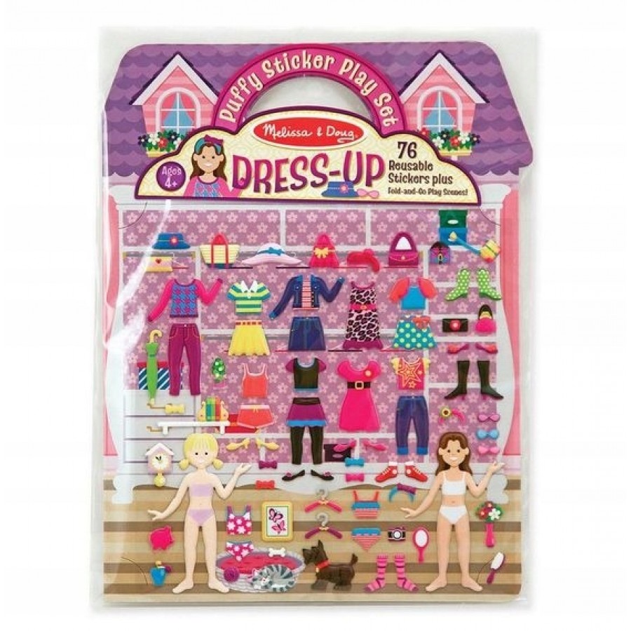 Melissa & Doug - Wypukłe wielorazowe naklejki Dress-Up - Esy Floresy 