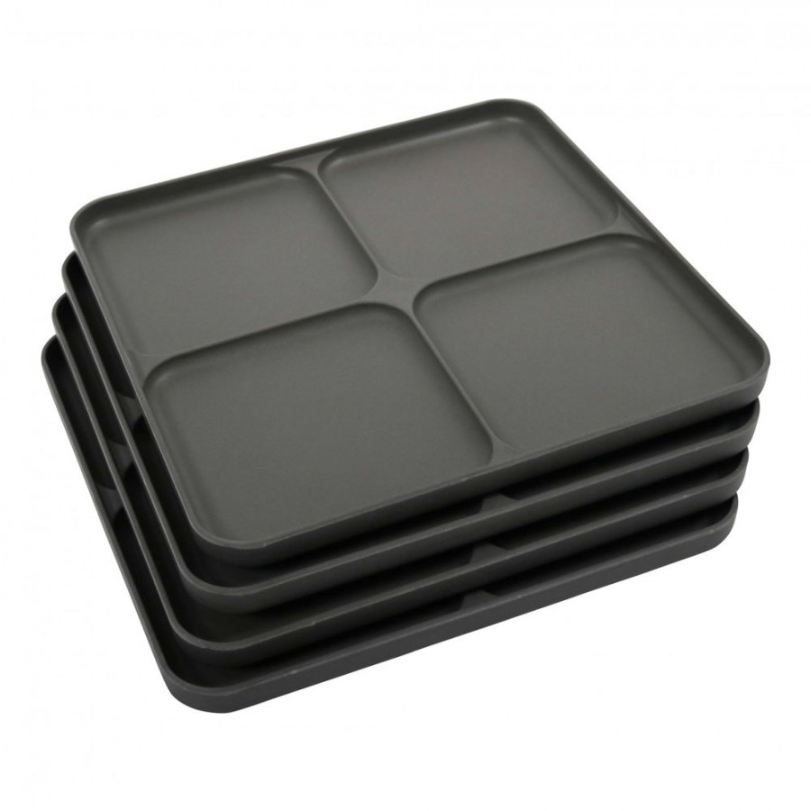 Filibabba - Bambusowy talerz dzielony na 4 Dark Grey - Esy Floresy 