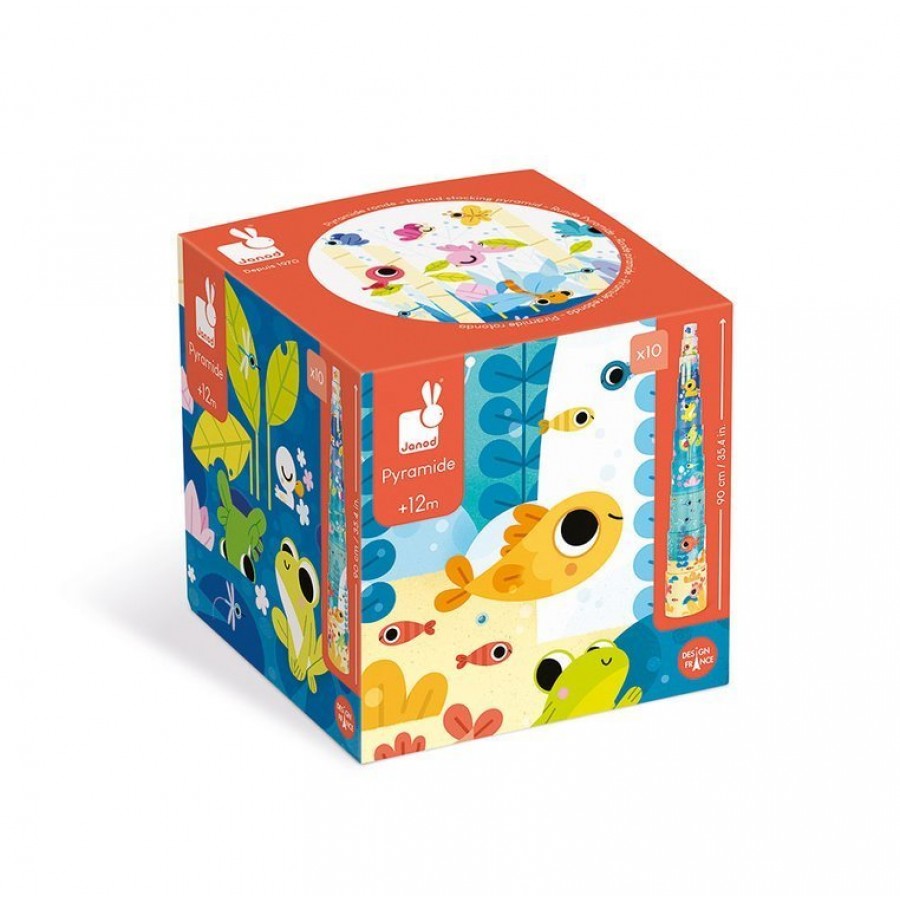 Janod - Piramida wieża okrągła 10 kostek Staw - Esy Floresy 