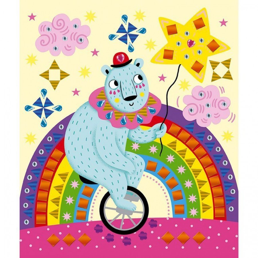 Janod - Zestaw kreatywny Kryształki i naklejki Fiesta 4+ - Esy Floresy 