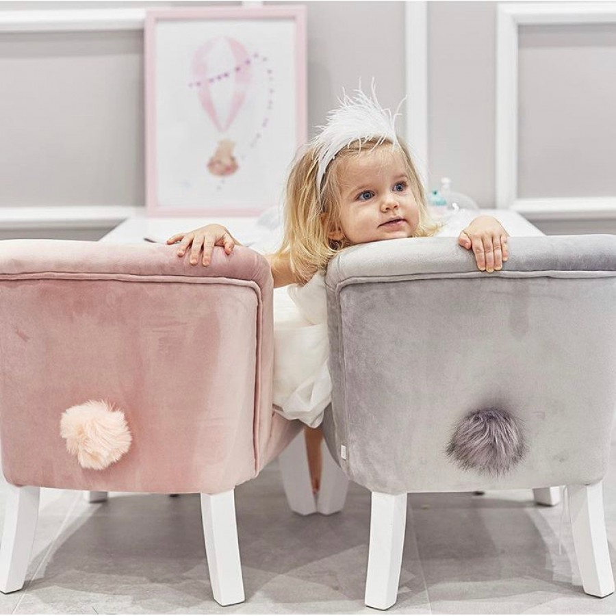 Bon Bon Kids - Fotelik tapicerowany Bunny różowy - Esy Floresy 