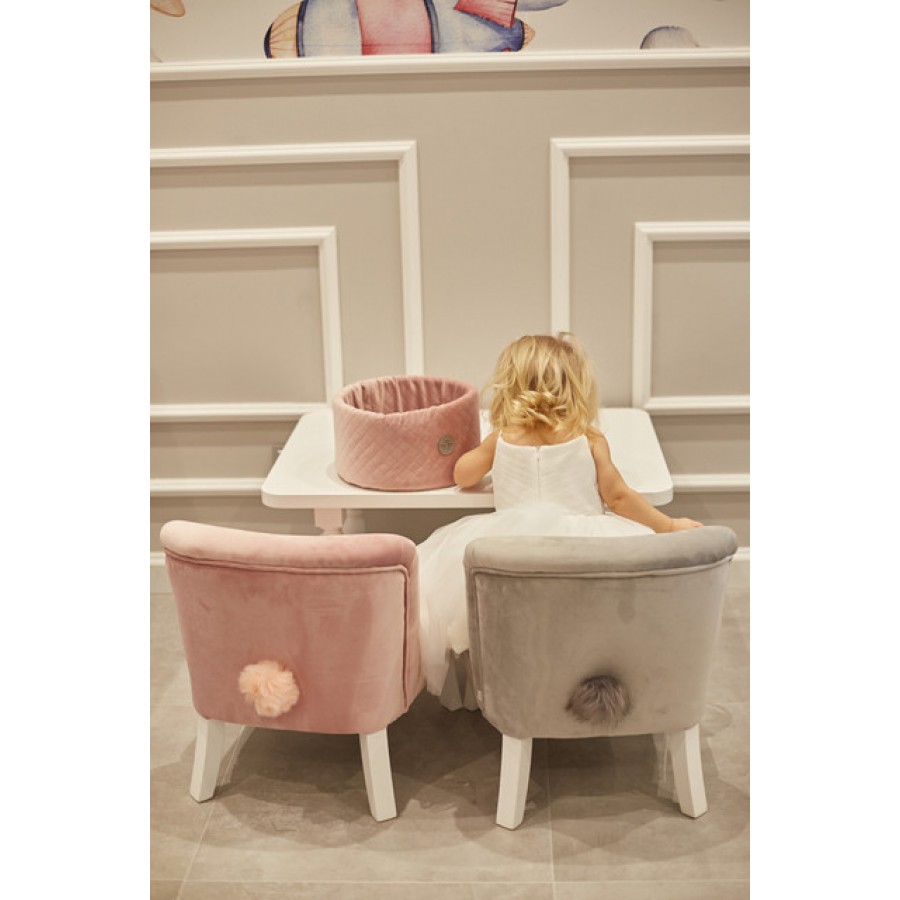 Bon Bon Kids - Fotelik tapicerowany Bunny różowy - Esy Floresy 