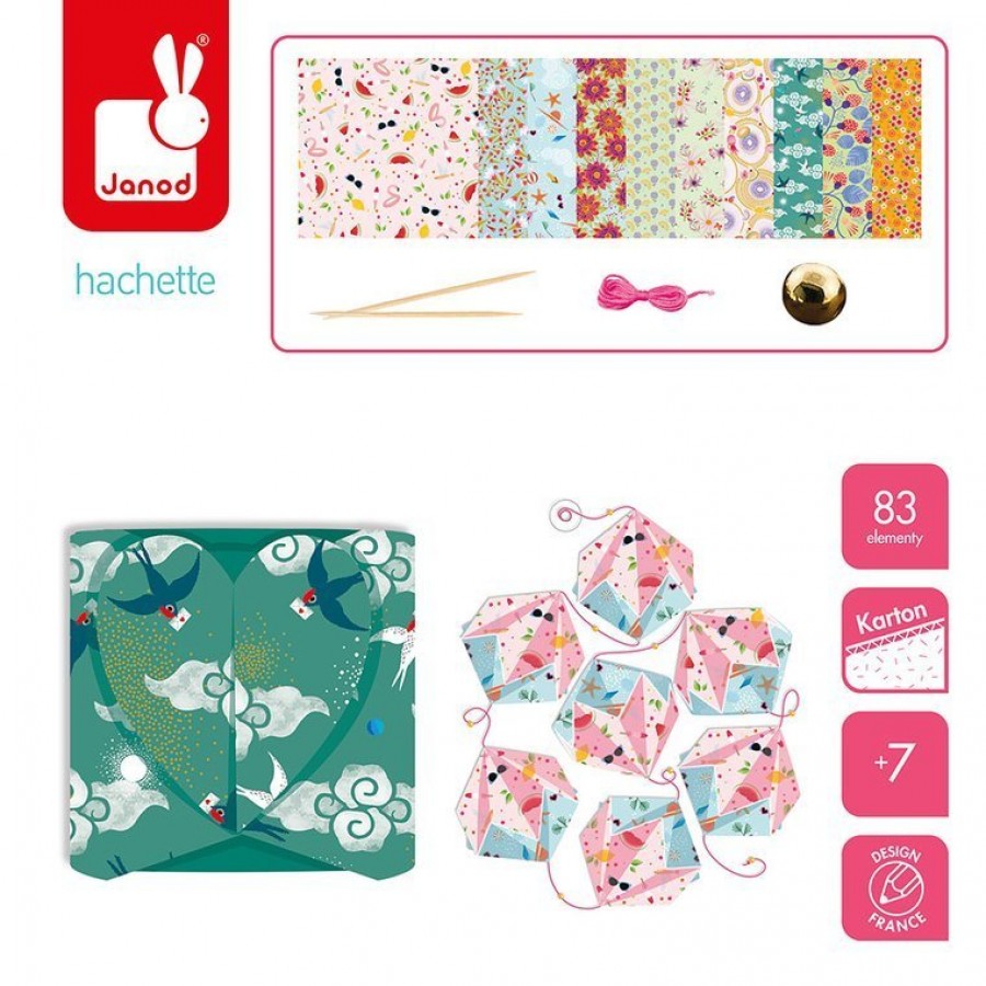 Janod - Zestaw kreatywny do tworzenia origami 7+ - Esy Floresy 