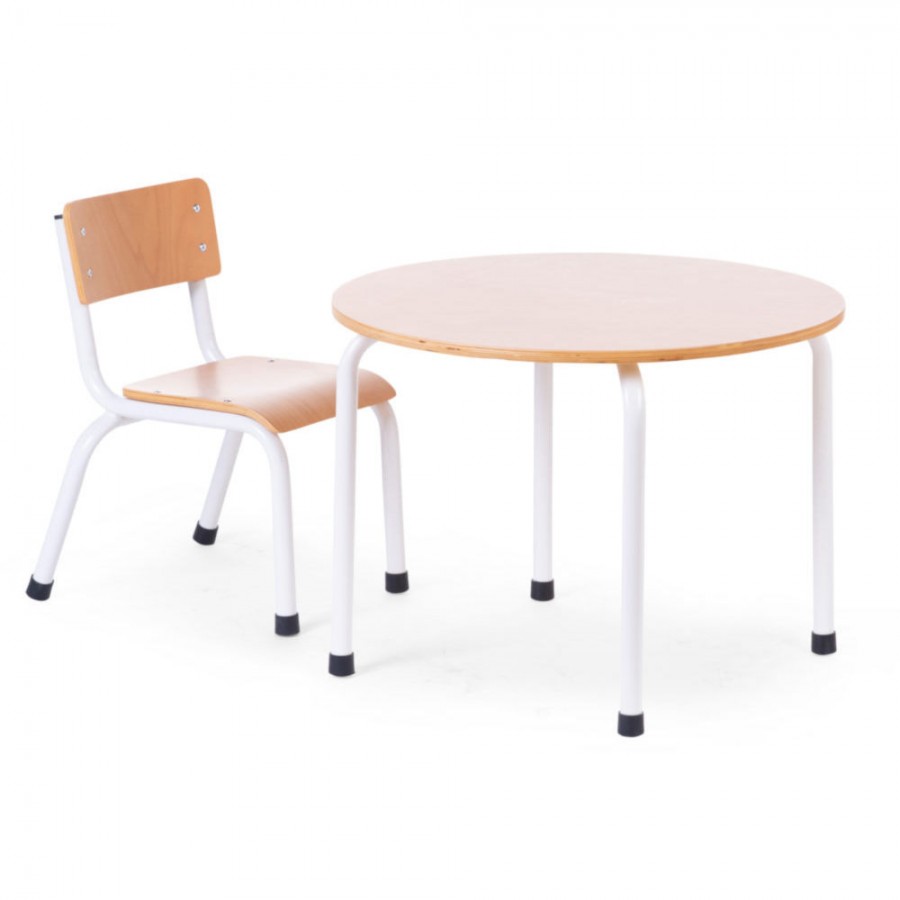 Childhome - Mały okrągły stolik dziecięcy Natural White - Esy Floresy 