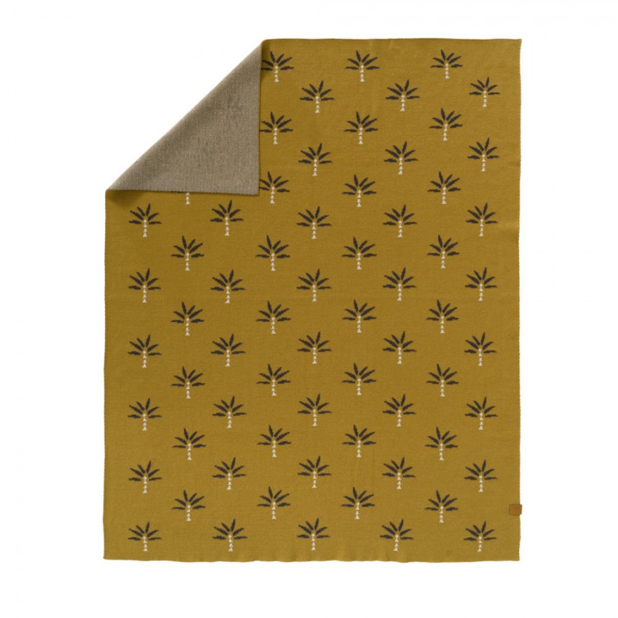 Fresk - Letni tkany kocyk z bawełny organicznej 80 x 100 cm Palma - Esy Floresy 