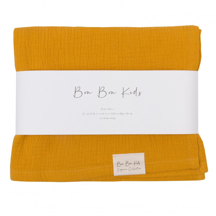 Bon Bon Kids - Otulacz muślinowy Mustard - Esy Floresy 