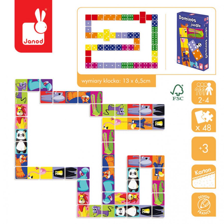 Janod - Domino Dżungla XL - Esy Floresy 