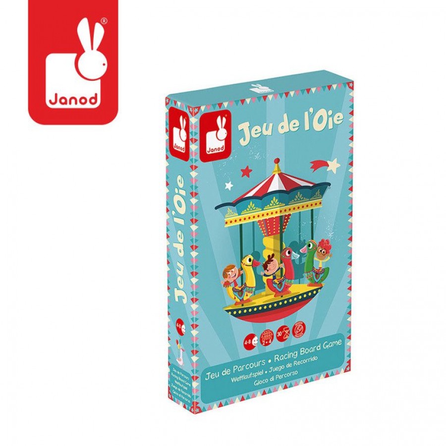 Janod Gra wyścig Gąski na karuzeli Carrousel - Esy Floresy 