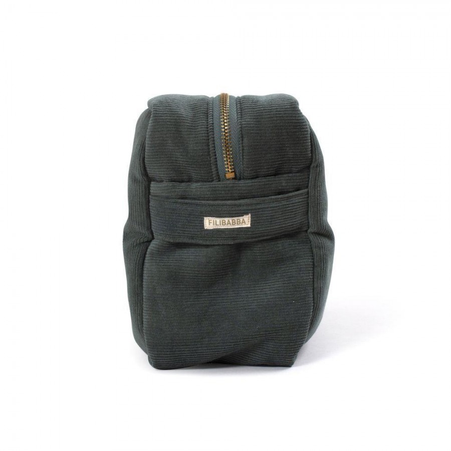  Filibabba - Kosmetyczka duża Sztruks Pine Green - Esy Floresy 