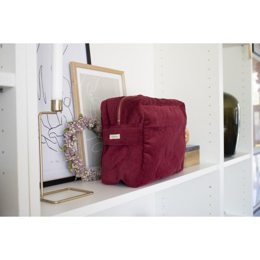  Filibabba - Kosmetyczka duża Sztruks Deeply Red - Esy Floresy 