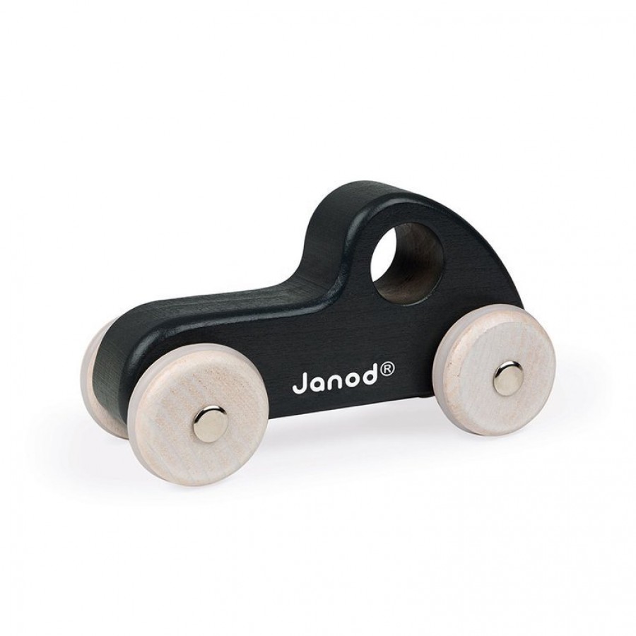 Janod - Drewniany pojazd Sweet Cocoon, Sportowa Limuzyna czarna - Esy Floresy 